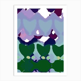 Abstract Hearts Art Print