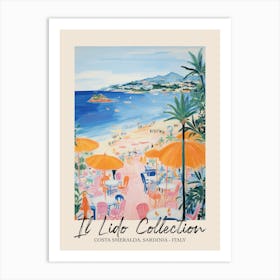 Costa Smeralda, Sardinia   Italy Il Lido Collection Beach Club Poster 6 Art Print