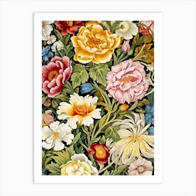 Flowers By William Morris Art Print