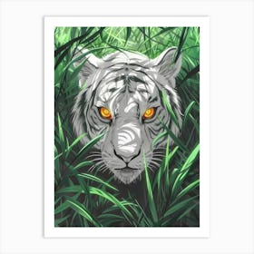 White Tiger 4 Art Print