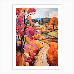 Autumn Gardens Painting Fredriksdal Museum And Gardens Sweden 3 Art Print