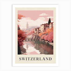 Vintage Travel Poster Switzerland 2 Art Print