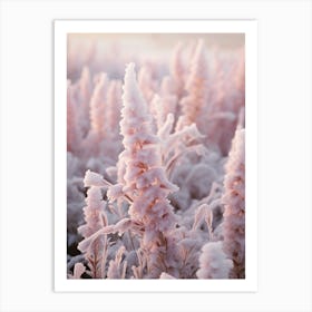 Frosty Botanical Snapdragon 4 Art Print
