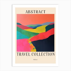 Abstract Travel Collection Poster Malawi 3 Art Print