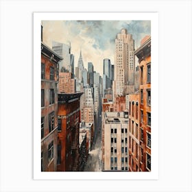 New York Kitsch Illustration 2 Art Print