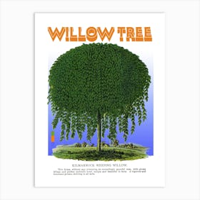 Willow Tree Graphic Wall Art Vintage Unique Eclectic Art Print