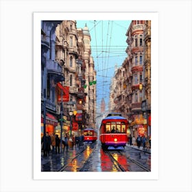 Istikal Avenue Pixel Art 7 Art Print