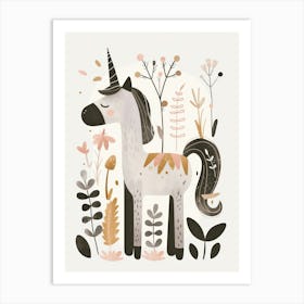 Charming Nursery Kids Animals Unicorn 3 Art Print