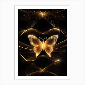 Golden Butterfly 6 Art Print