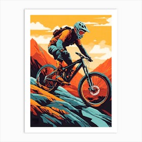 Mountain Biker Art Print