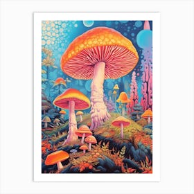 Trippy Mushroom 5 Art Print
