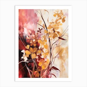 Fall Flower Painting Monkey Orchid 3 Art Print