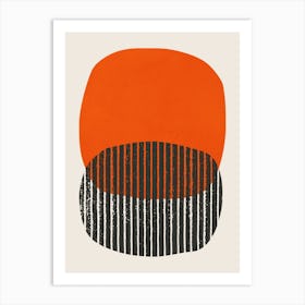 Bold Orange And Black Art Print