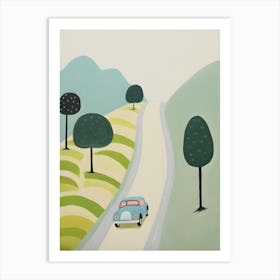 Car On The Road 1 Art Print