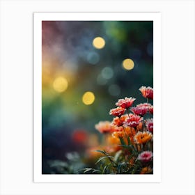 Bokeh Flowers 2 Art Print