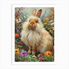 English Angora Rabbit Painting 3 Art Print