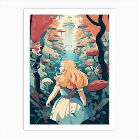 Alice In Wonderland Into The Woods Art Print