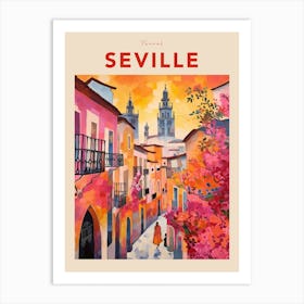 Seville Spain 2 Fauvist Travel Poster Art Print