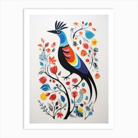 Scandinavian Bird Illustration Magpie 3 Art Print