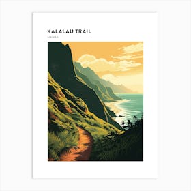 Kalalau Trail Hawaii 3 Hiking Trail Landscape Poster Art Print