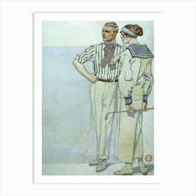 Man And Woman In Sport Clothes (1913), Edward Penfield Art Print