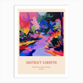 Colourful Gardens Royal Botanic Garden Edinburgh Scotland 2 Red Poster Art Print