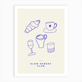 Slow Sunday Club Art Print