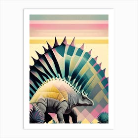 Stegosaurus Pastel Dinosaur Art Print