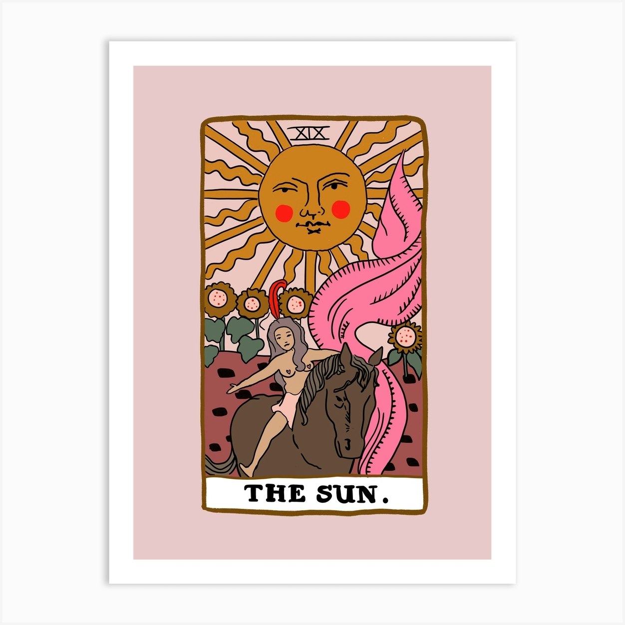 pics The Sun Tarot Card Art the sun tarot art print