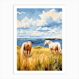 Horses Painting In Prince Edward Island, Canada 2 Art Print