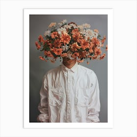 Flowers On Head Art Print