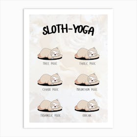 Sloth Yoga, sloth, yoga, sloth yoga, sloth lover, yoga sloth, sloth does yoga,funny yoga, funny sloth, meditation, namaste, sloth life, sloth funny, valentine's sloth, yoga lover, vintage Art Print