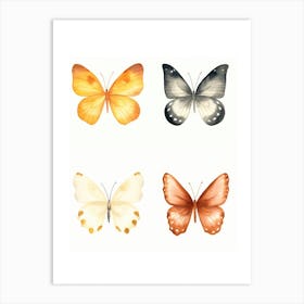 Watercolor Butterflies Art Print