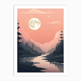 Moon Abstract Minimalist 11 Art Print