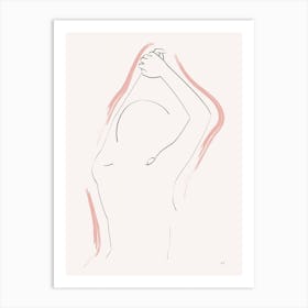 Nude Series 015 Line Art Print