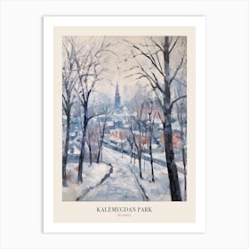 Winter City Park Poster Kalemegdan Park Belgrade Serbia 8 Art Print