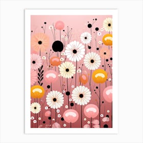 Daisy Field Flowers Art Print