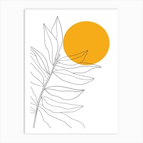 Sun And Leaf Art Print