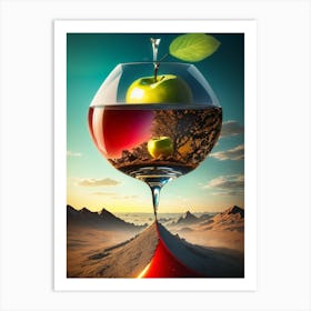 Apple In A Glass 1 Art Print