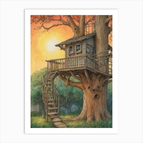 Treehouse Art Print