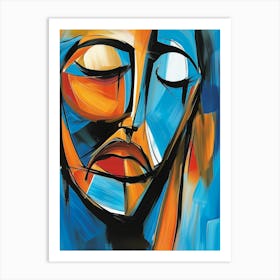 Abstract Of A Woman'S Face 20 Art Print