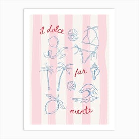 Il Dolce Far Niente Beach Poster Art Print