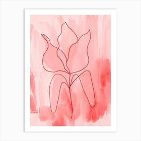 Tulip Coral Art Print