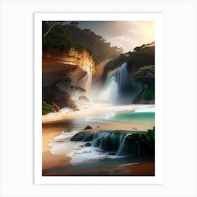 Waterfall Beach, Australia Realistic Photograph (2) Art Print