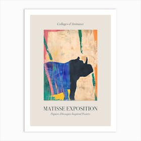 Hippopotamus 4 Matisse Inspired Exposition Animals Poster Art Print