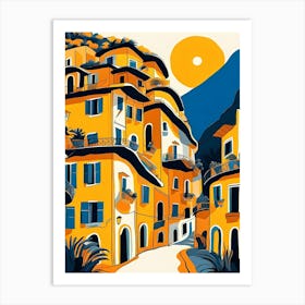 Summer In Positano Painting (279) Art Print