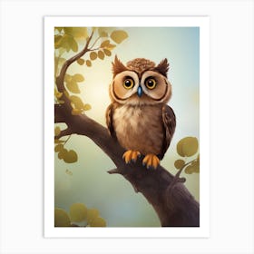 Cute Owl Art Print