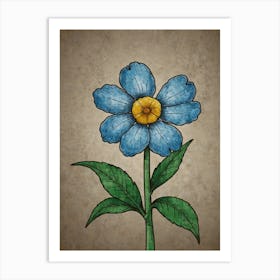 Forget Me Not Flower 1 Art Print