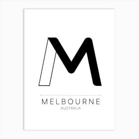 Melbourne City Typography Art Print