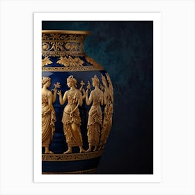 Vase With A Group Of Women Art Print